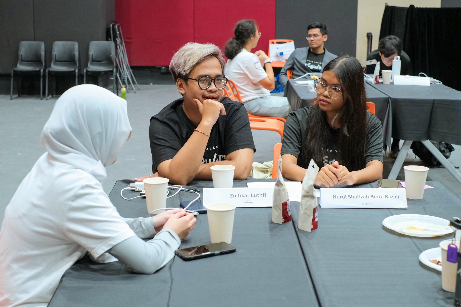 Group discussion in a community and event activation setting